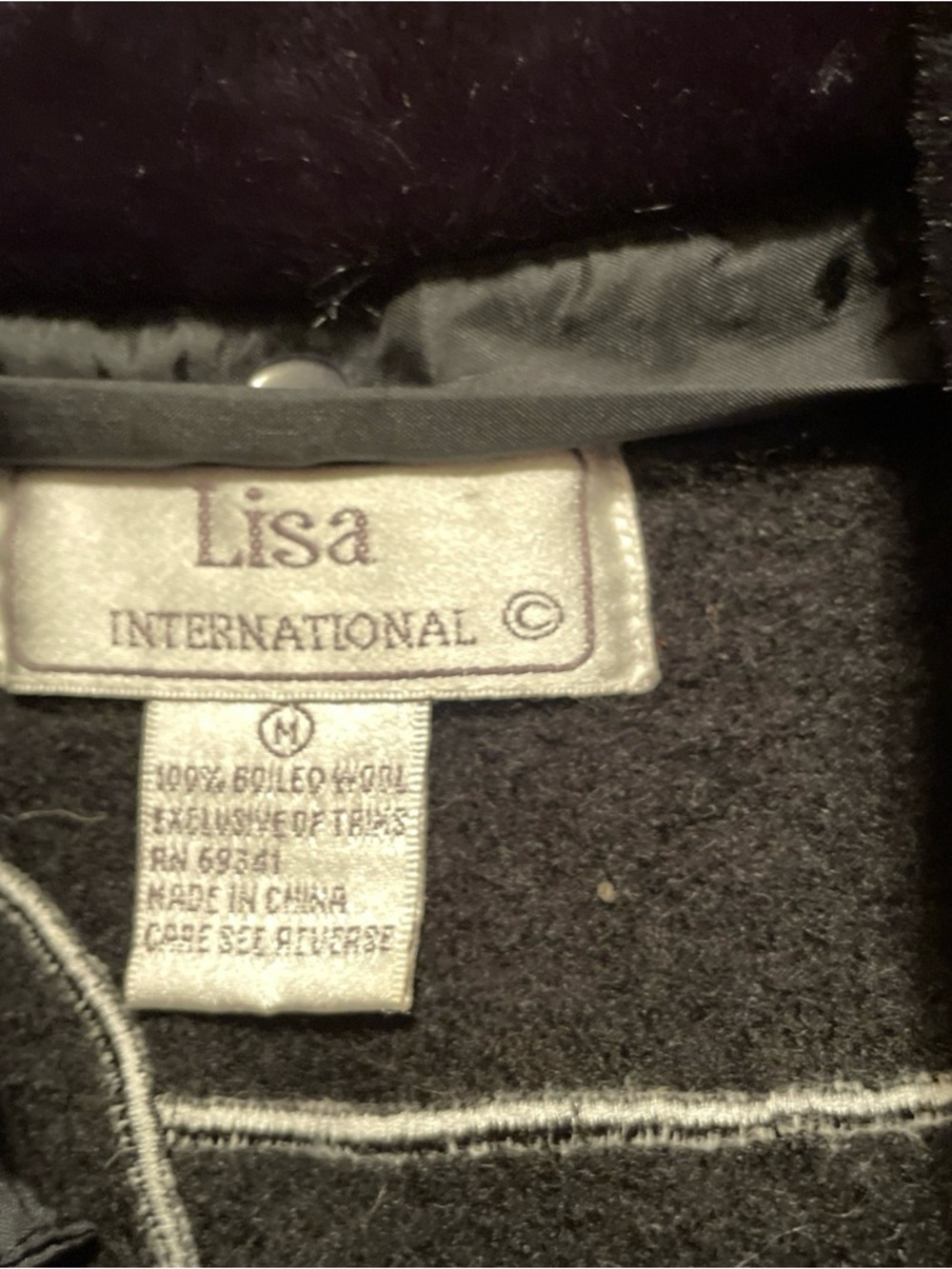 Lisa International Black Wool Vest with Leopard Appliqué - Picture 9 of 11